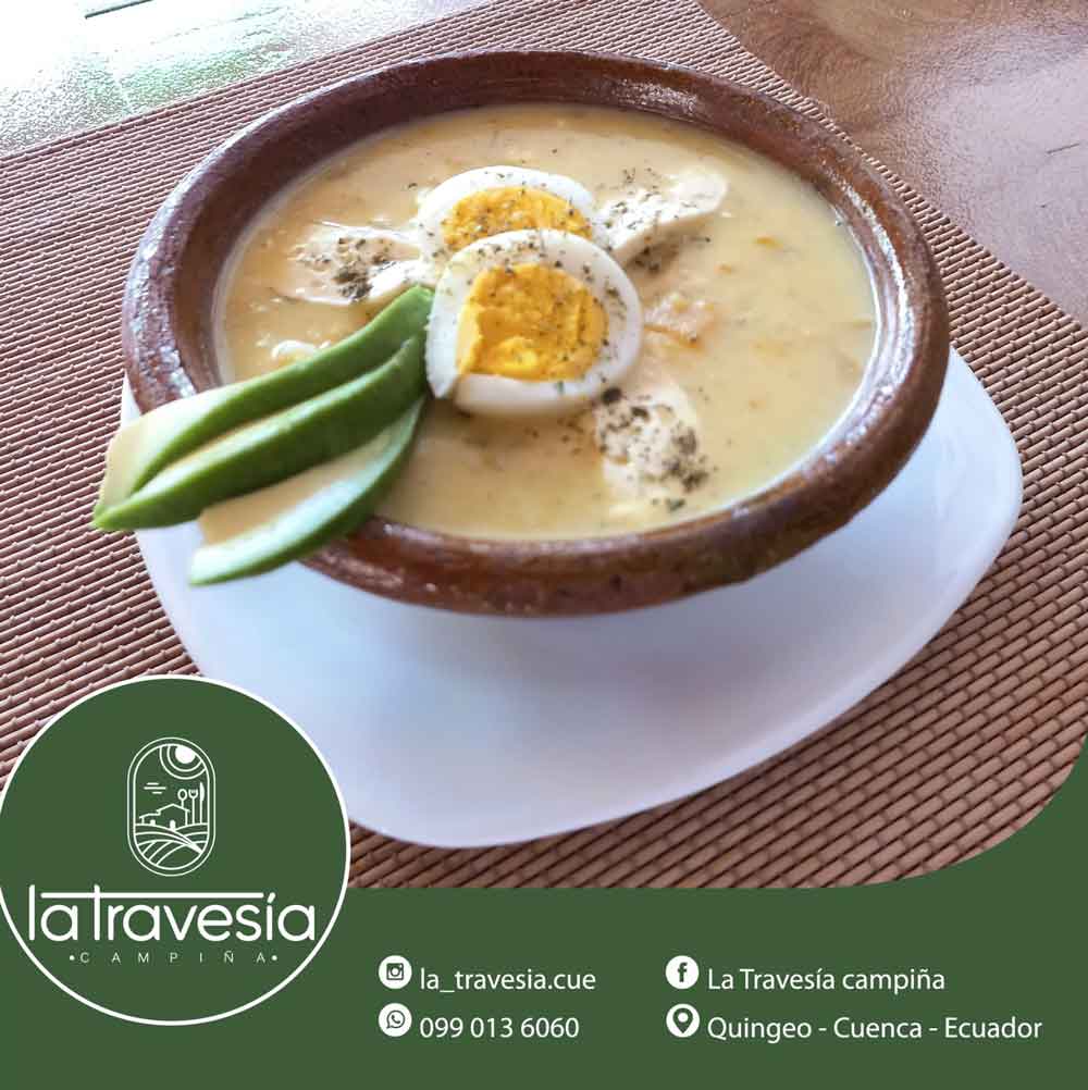 Potato locro with egg